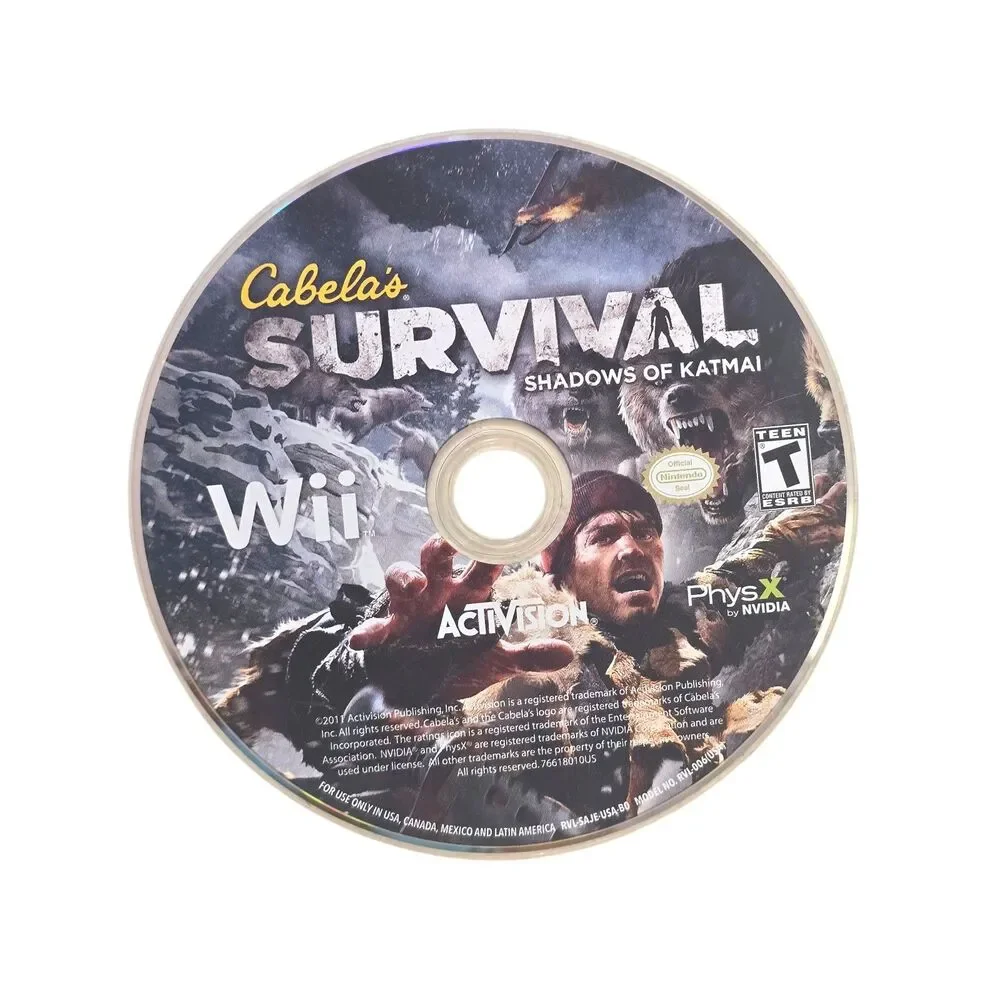 Cabela's Survival: Shadows of Katmai (Nintendo Wii, 2011) Complete and Tested